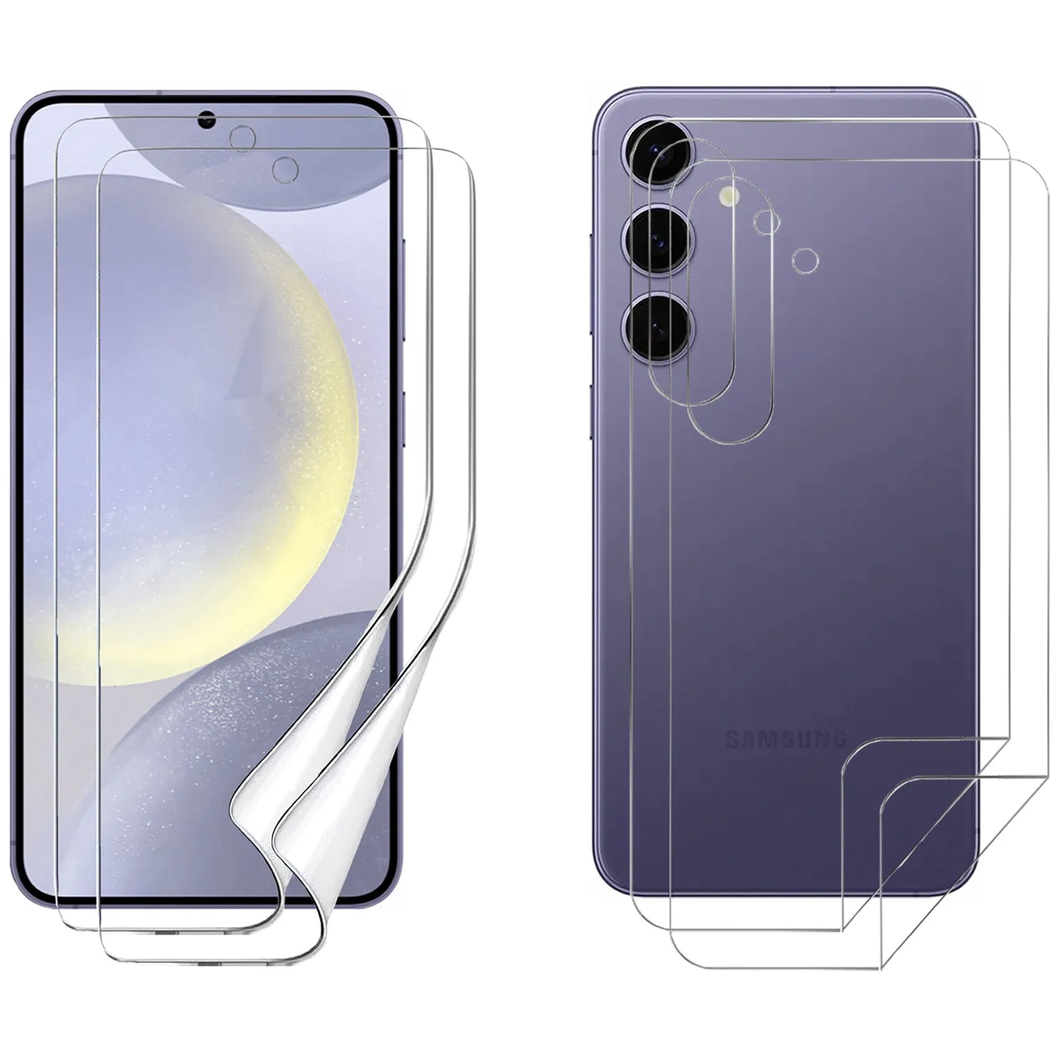 2 Set Soft PET Film Screen Protector for Samsung Galaxy S24  PLUS Front and Back
