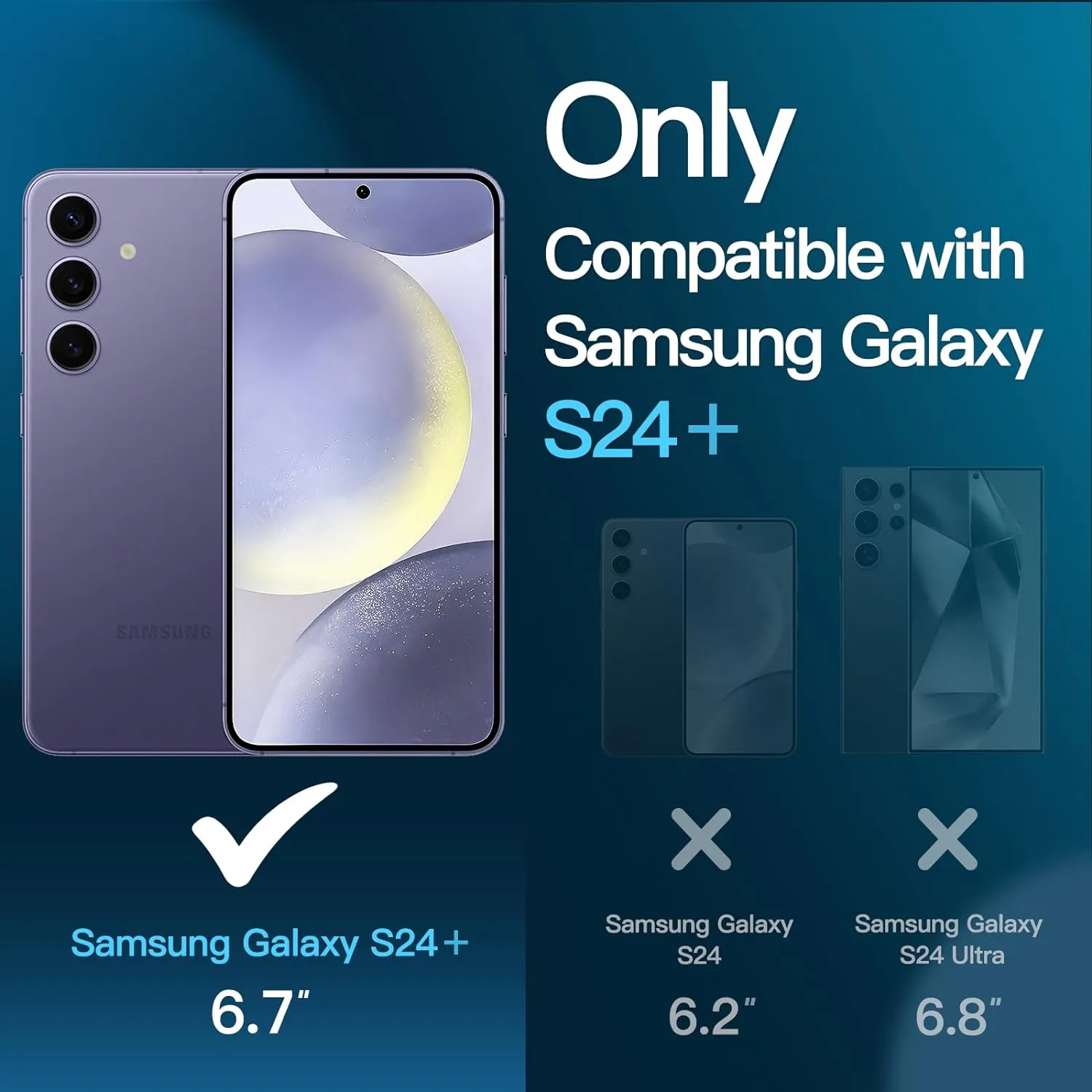2 Set Soft PET Film Screen Protector for Samsung Galaxy S24  PLUS Front and Back