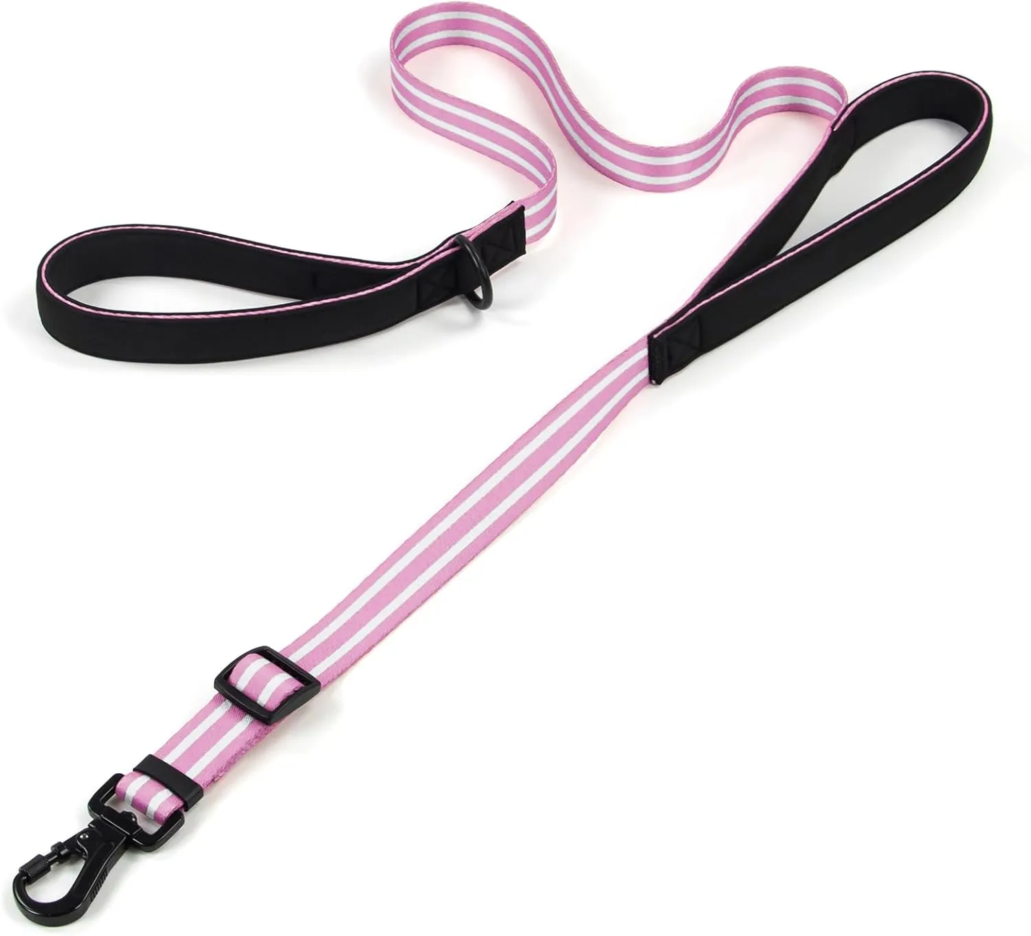 Adjustable Double Handle Dog Leash, Dual Soft Padded Handles Dog Lead for Traffic Control Heaty Duty Long Leashes Perfect for Walking and Training of Medium or Large Dogs (Purple,4FT)