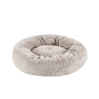 Best Friends by Sheri SnuggleSoft Faux Rabbit fur Donut Bed for Small Dogs & Cats Brown (23" x 23")