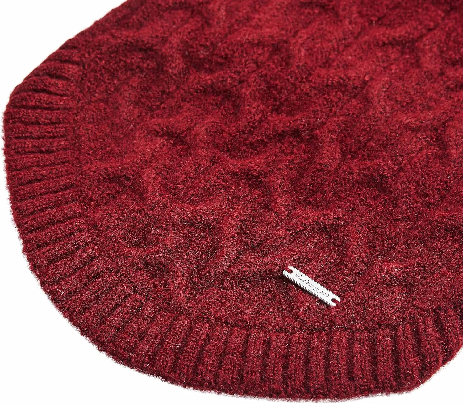 Blueberry Pet Classic Fuzzy Textured Knit Pullover Crew-Neck Dog Sweater in Burgundy Red, Back Length 16", Pack of 1 Clothes for Dogs