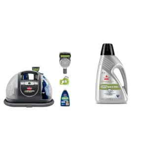 Bundle of Bissell Little Green Pet Deluxe Portable Carpet Cleaner and Car/Auto Detailer, 3353, Gray/Blue   BISSELL Pet Pro Oxy Spot & Stain