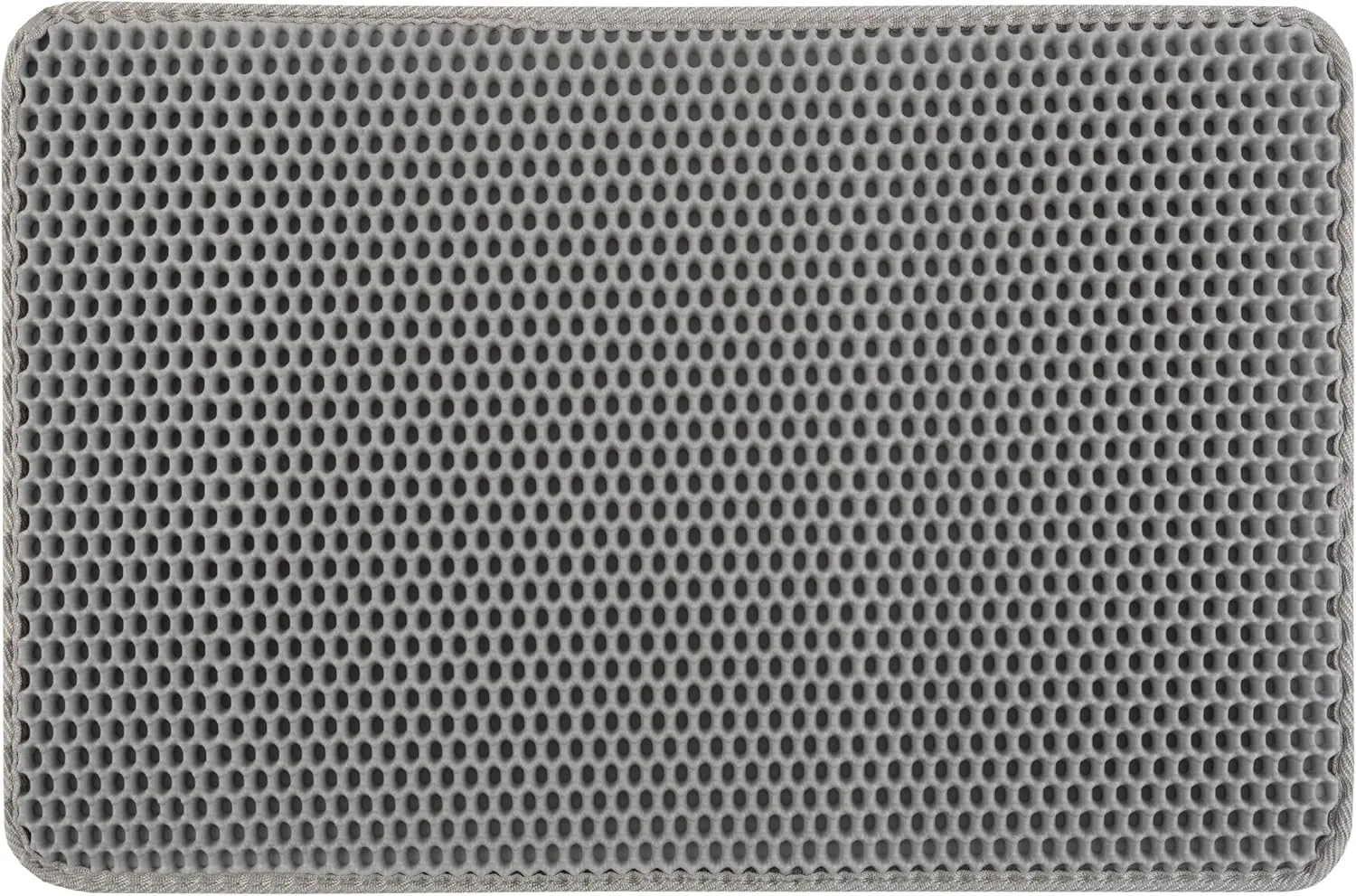 Cat Litter Mat - 24x15-Inch Waterproof Litter Box Mat with Dual-Layer Honeycomb Design for Trapping Litter - Slip-Resistant Cat Mat by PETMAKER (Gray)