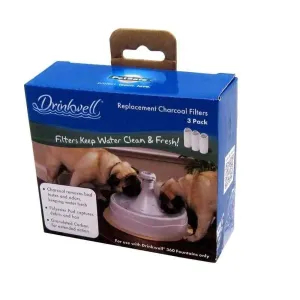 Drinkwell 360 Fountain Charcoal Filters White 1ea/3 pk