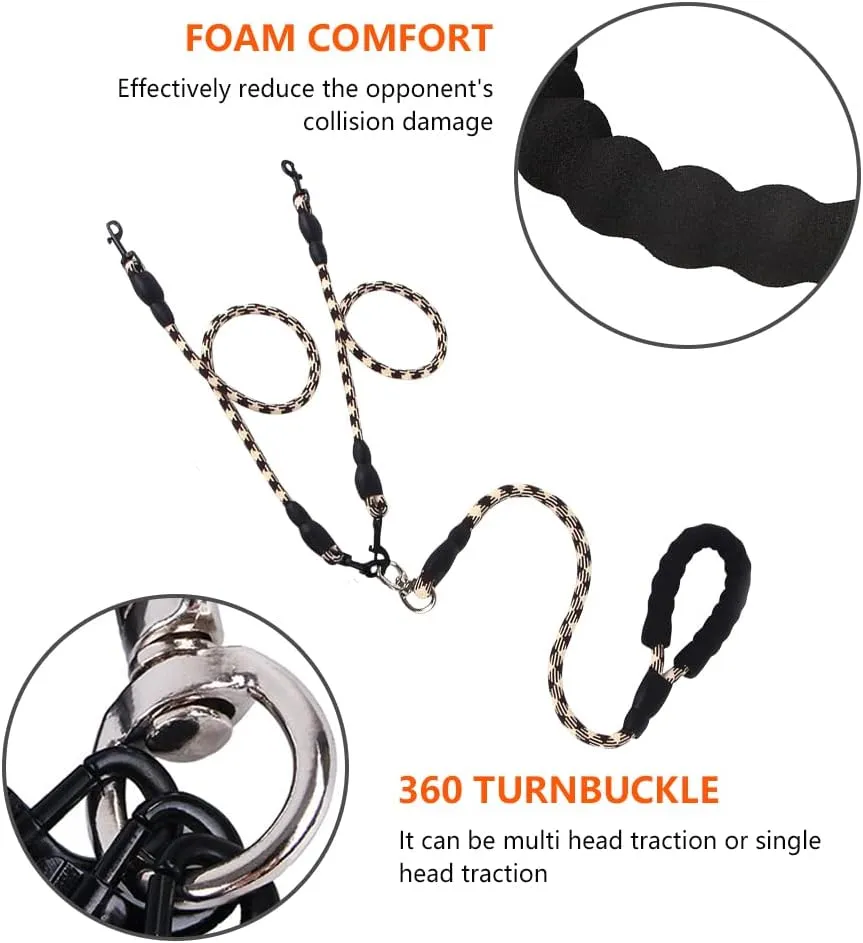 Dual Dog Leash,Comfortable Double Dog Leash with Reflective,360 Swivel No Tangle 2 Dog Training Leash,for Large Medium Small Dogs (Brown, Double Leashes)