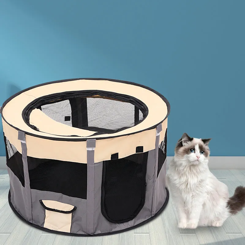 Foldable Pet Tents - Pop-Up Indoor/Outdoor Playpen for Cats & Dogs | 3 Size