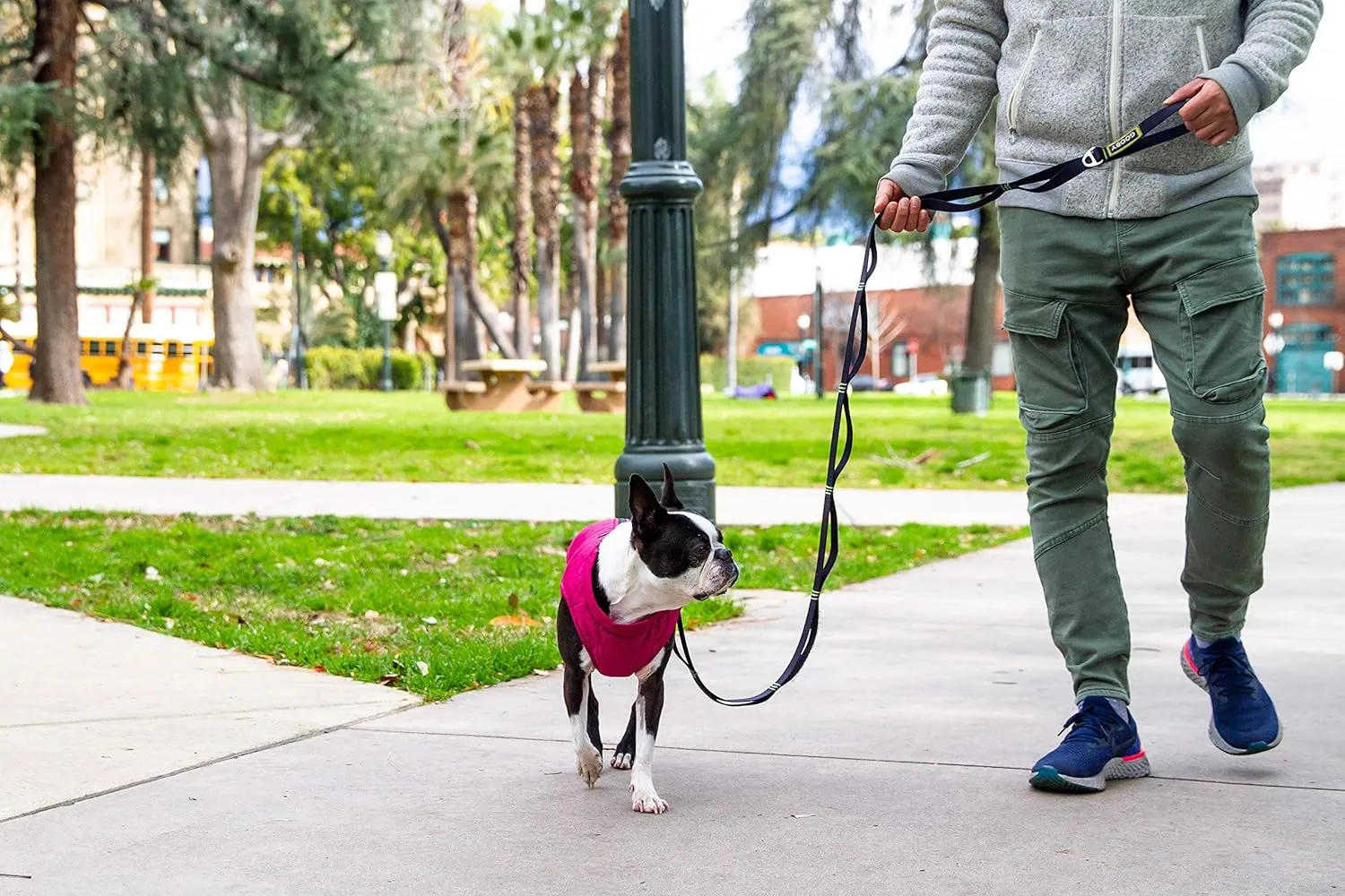 Gooby Puffer Vest Dog Jacket - Purple, Medium - Ultra Thin Zip Up Wind Breaker with Dual D Ring Leash - Water Resistant Small Dog Sweater Coat - Dog Clothes for Small Dogs Boy or Medium Dogs, (18")