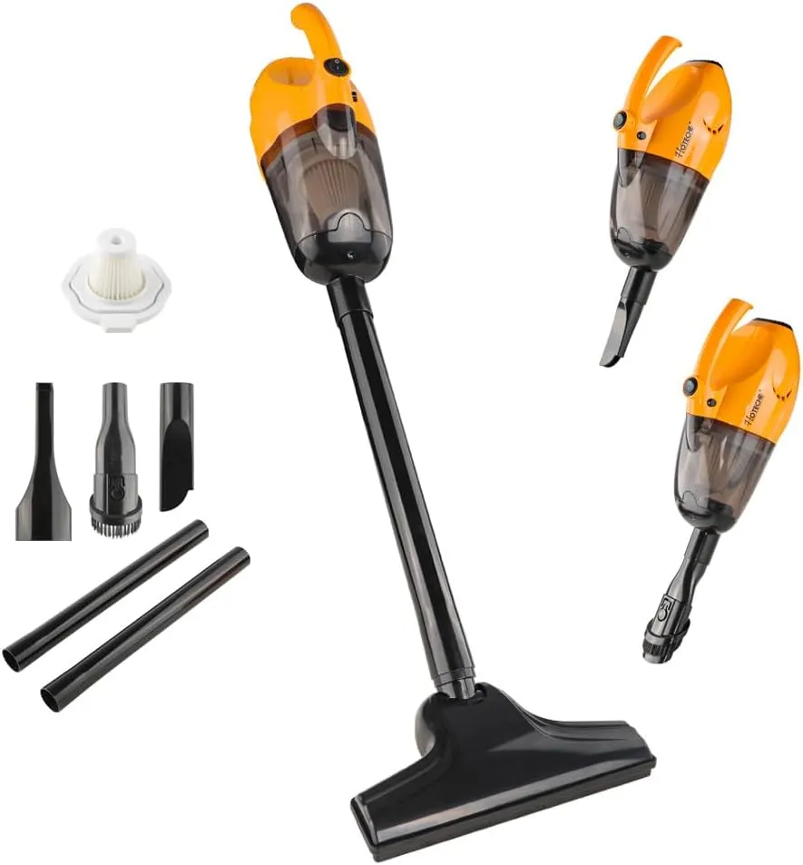 Hoteche Corded Stick Vacuum Cleaner, 1.5KPa Suction Power, 0.8L Dirt Capacity, High-Efficiency Electric Broom for Home & Office Cleaning