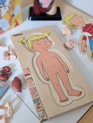 Human Anatomy Puzzle Girl 5 Layer by Beleduc Early Science STEM Toys 4yrs 