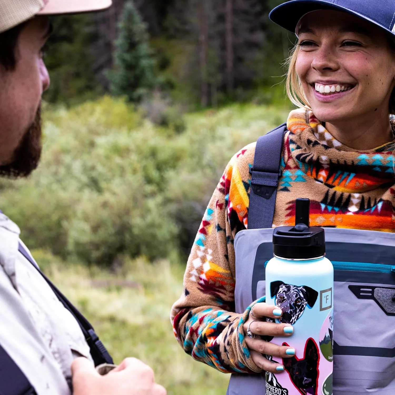 IRON FLASK Camping & Hiking Hydration Flask with 3 Lids - Stainless Steel, Double Walled & Vacuum Insulated Water Bottle - Leak Proof & BPA Free (Midnight Black, Straw - 22 oz)