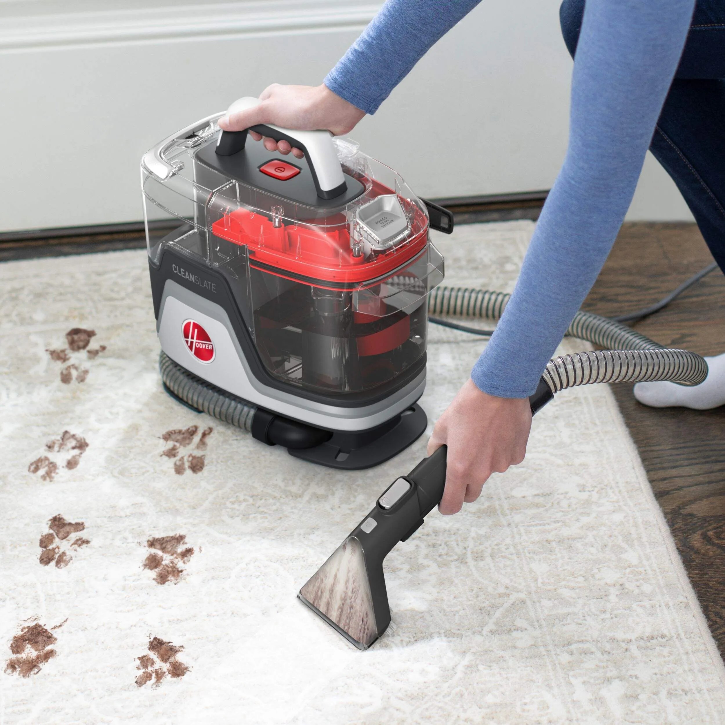 Item shows light use! Hoover CleanSlate Pet Plus Carpet & Upholstery Corded Portable Spot Deep Cleaner includes box!