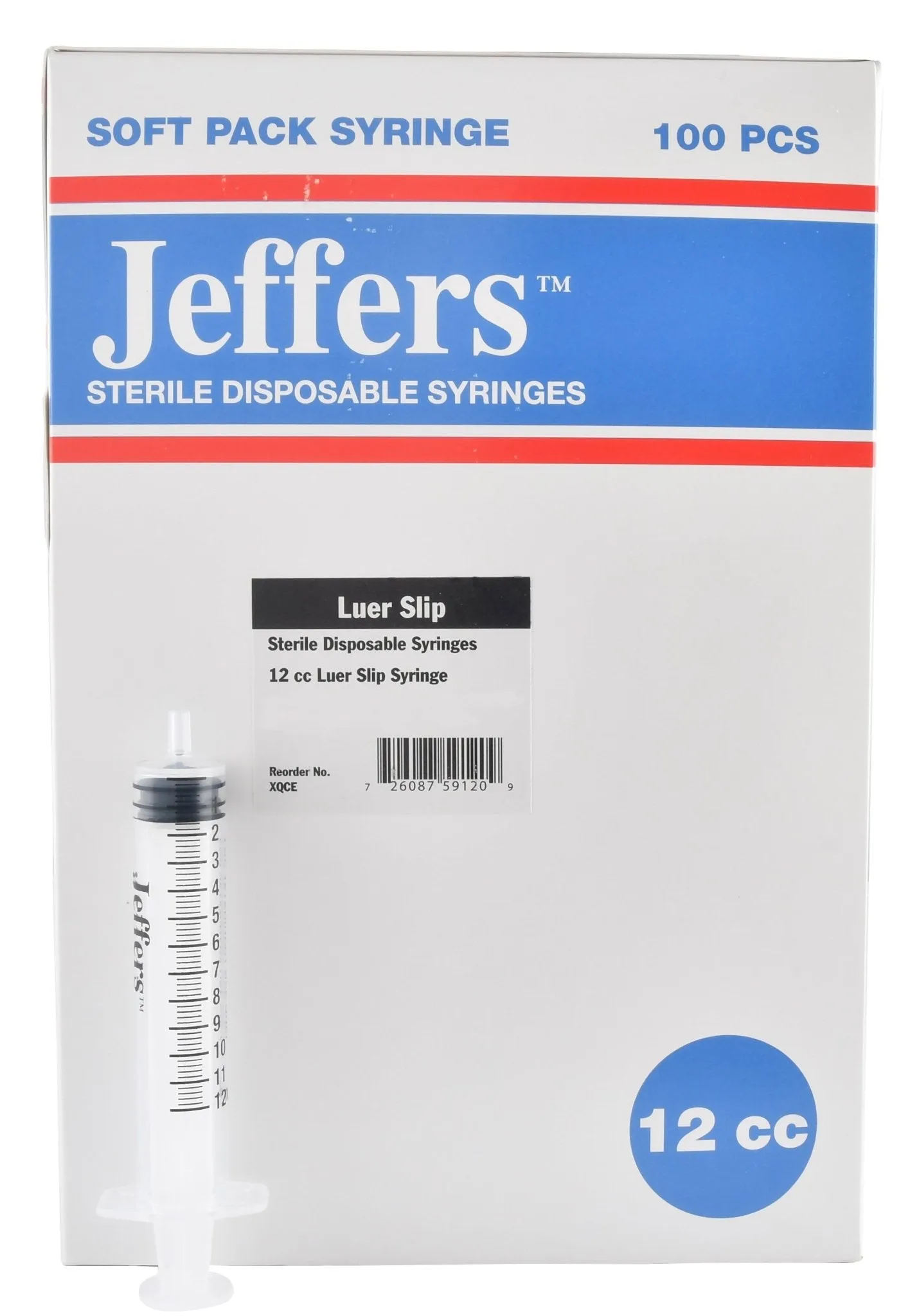 Jeffers Luer Slip Syringes, Boxes