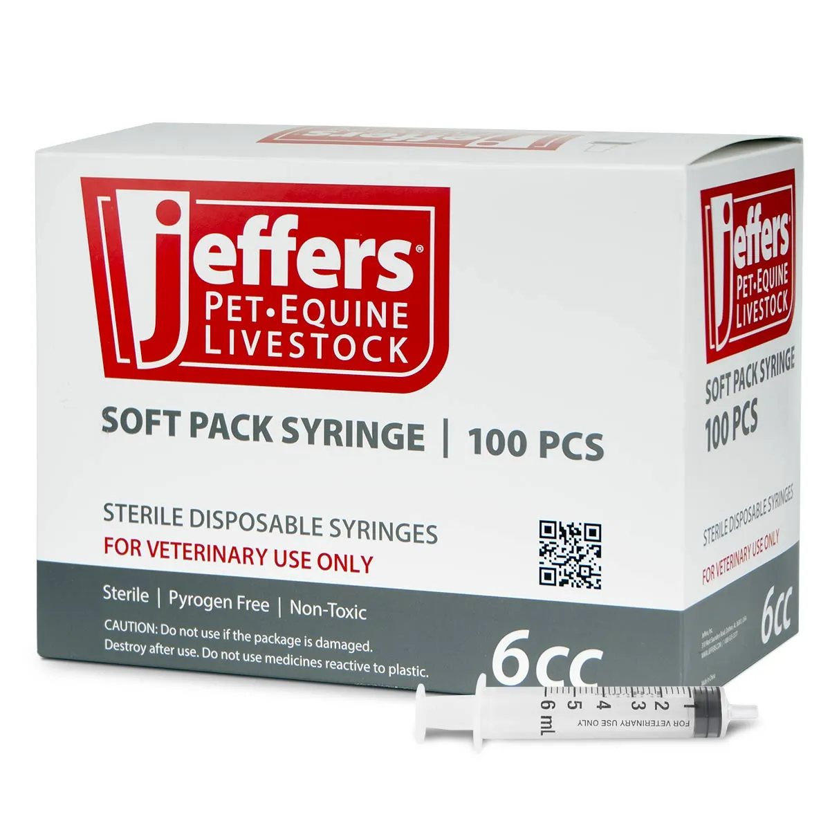 Jeffers Luer Slip Syringes, Boxes
