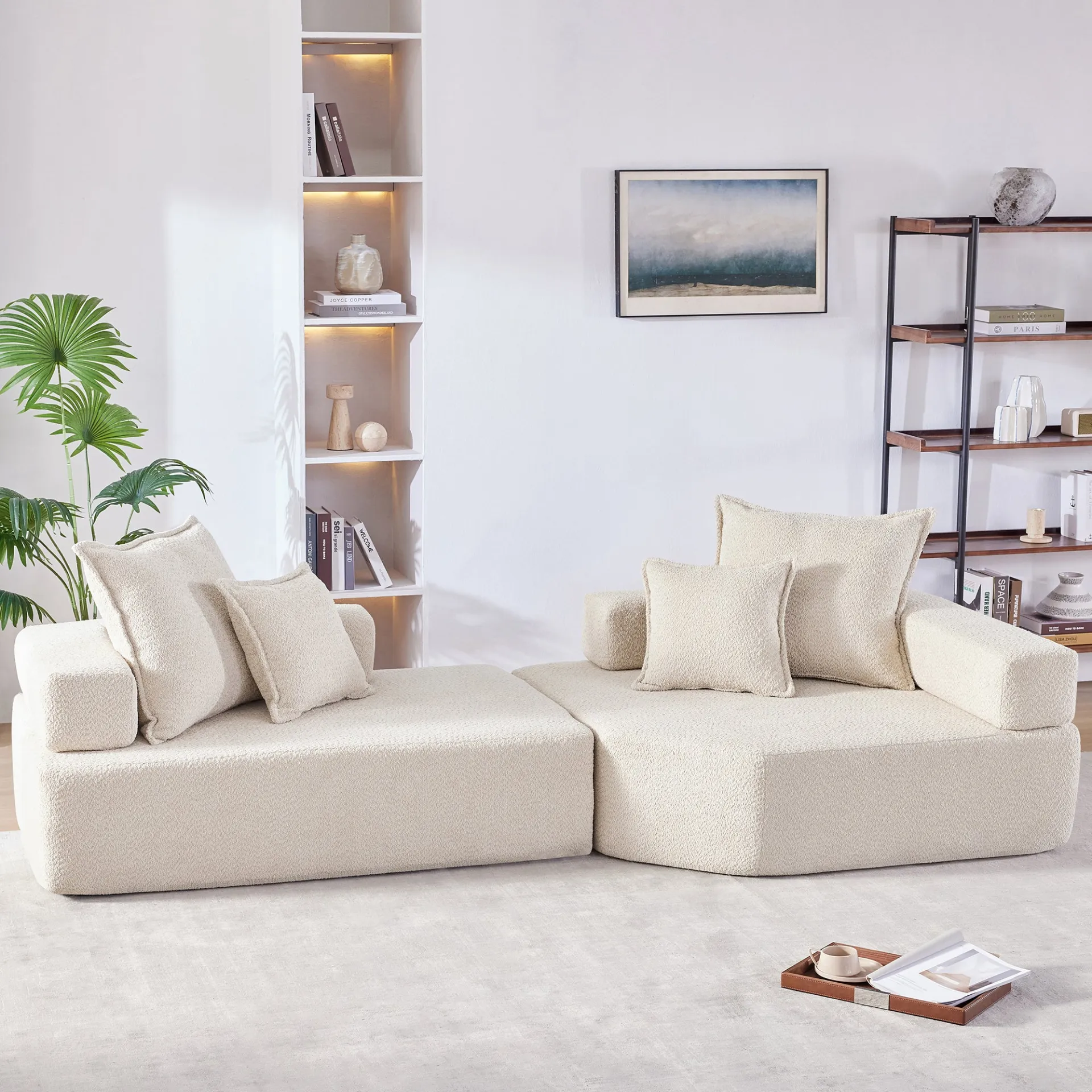 Lueur Oversized Modular 2 Pc Sectional Sofa