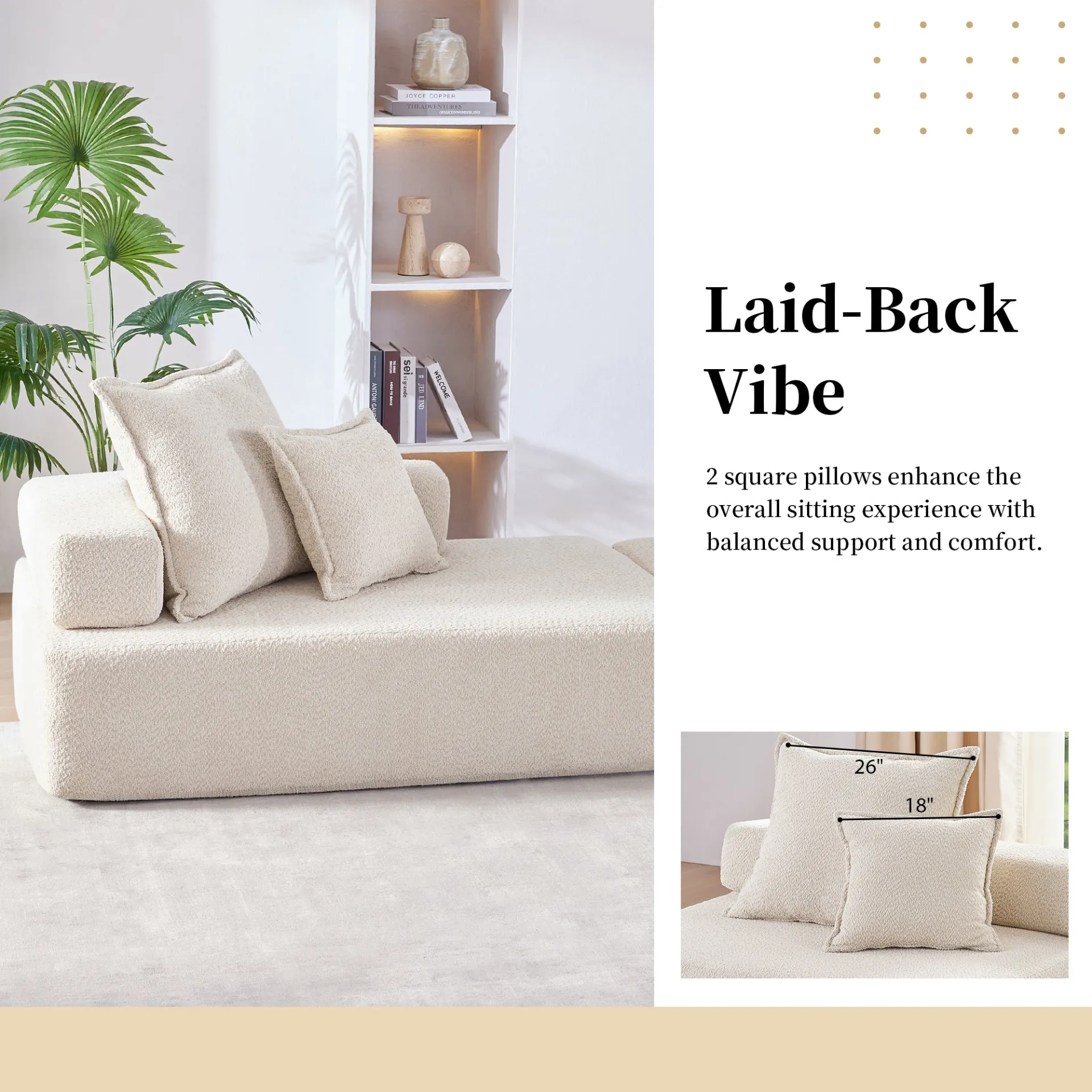 Lueur Oversized Modular 2 Pc Sectional Sofa