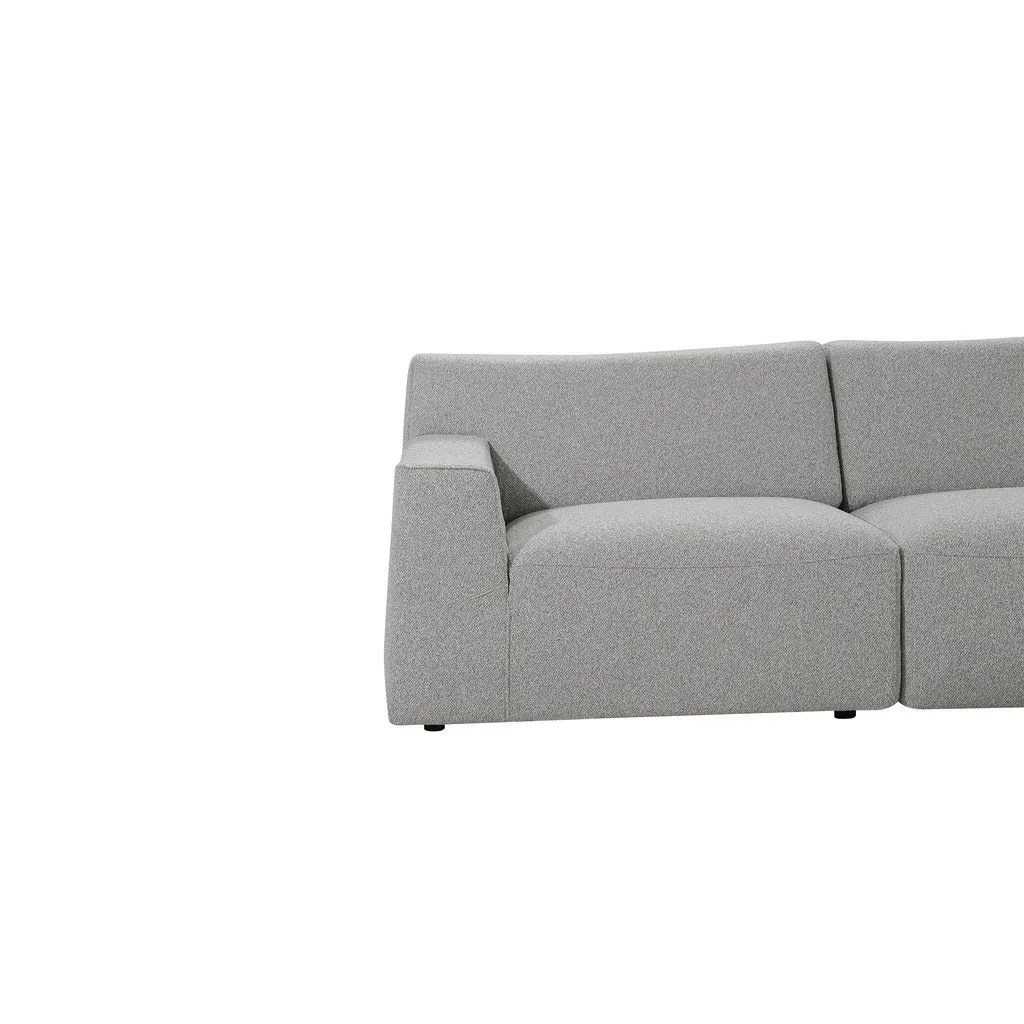 Marlin 3 Seater Right Chaise Fabric Sofa - Clay Grey