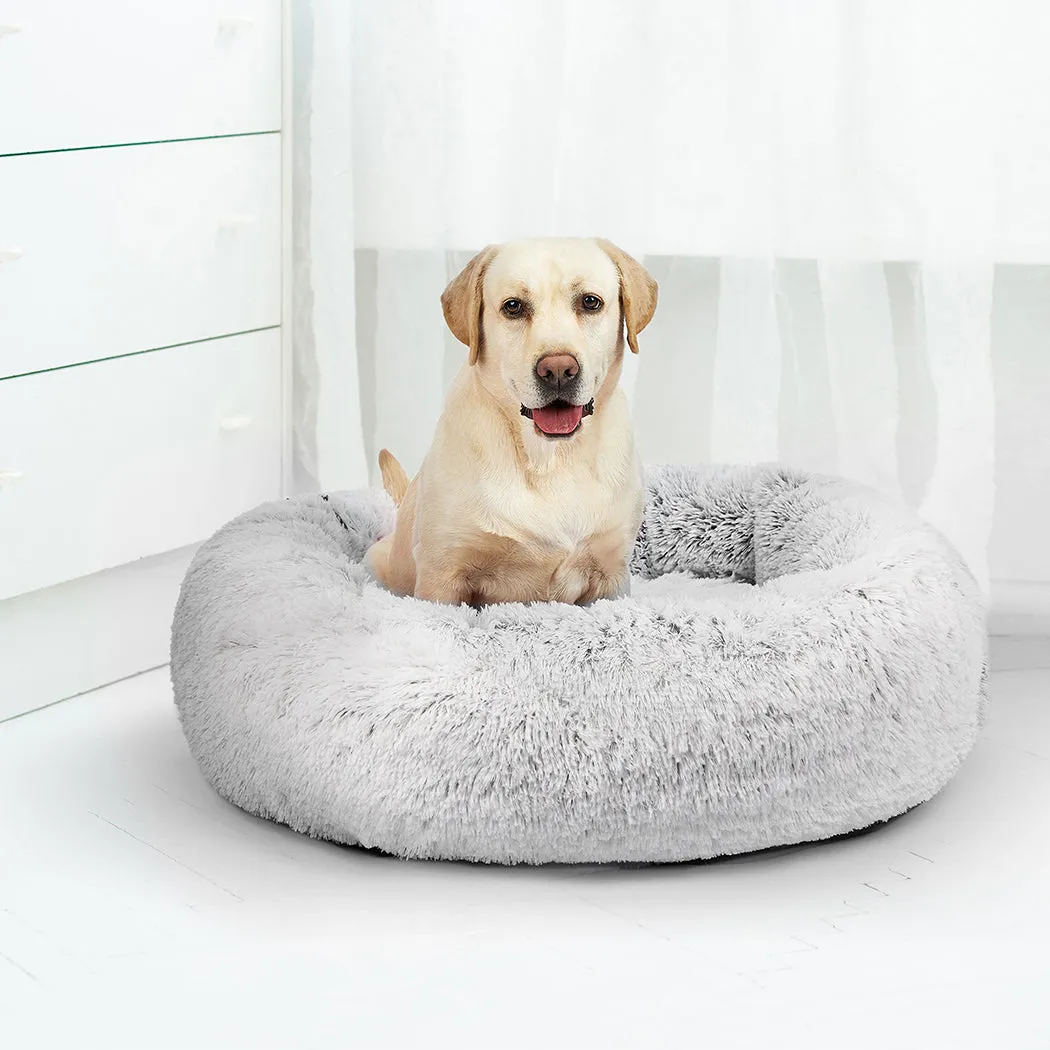 MEDIUM Dog Beds Pet Donut Nest Calming - Coffee