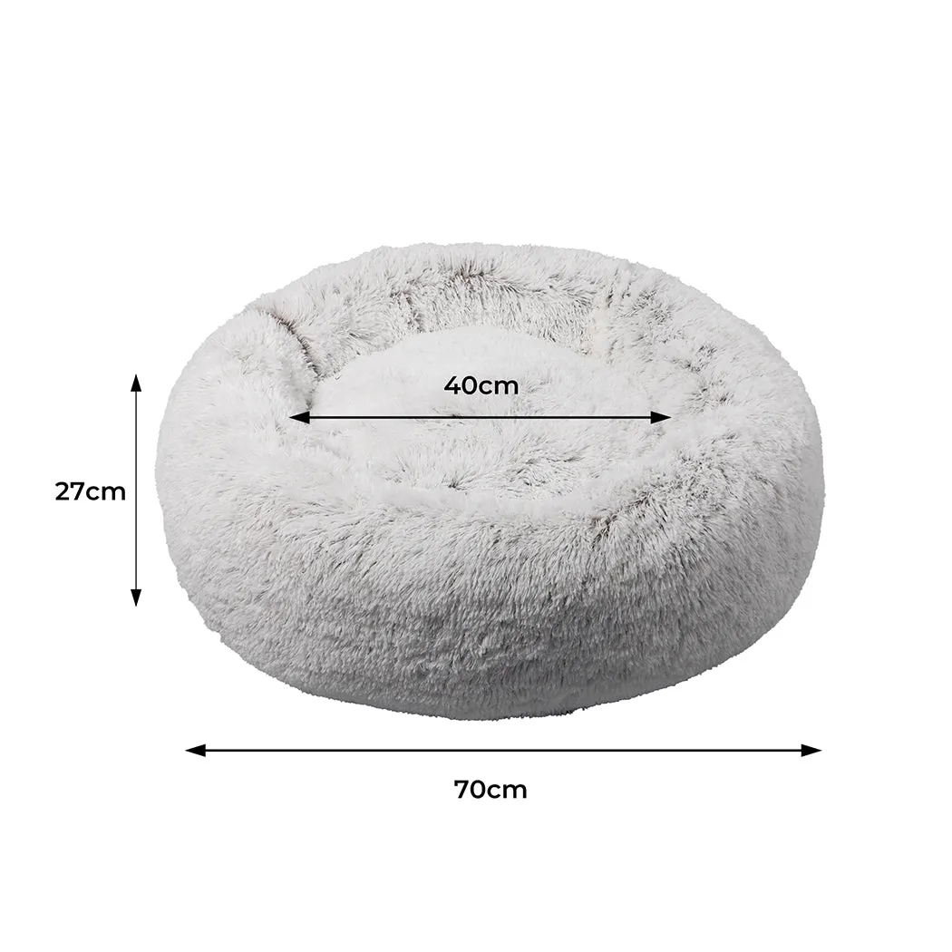 MEDIUM Dog Beds Pet Donut Nest Calming - Coffee