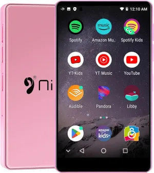 MP3 Player with Bluetooth and WiFi,MP3 MP4 Player for Kids with Spotify, YouTube, Audible, 4.0" HD Touch Screen Android Music Player with Parental Controls, 2000mAh