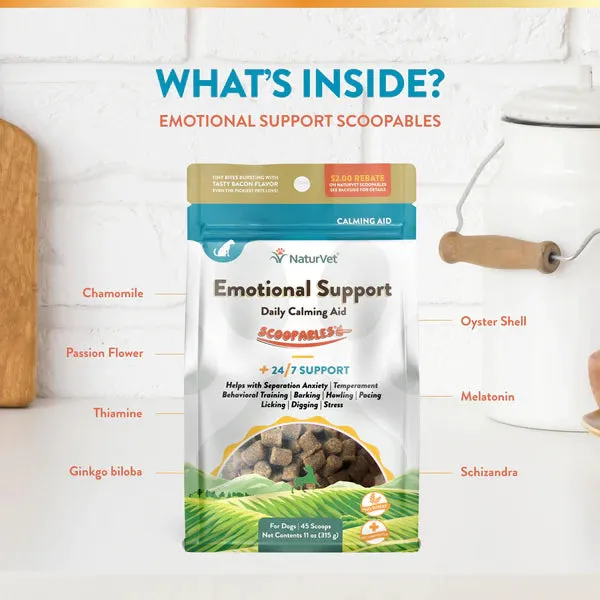 NaturVet Emotional Support 24/7 Daily Calming Aid Scoopables 11oz