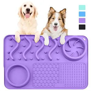 NPET 2 in 1 Slow Feeder For Dogs Bowls Dog Licking Mat