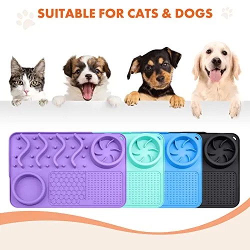 NPET 2 in 1 Slow Feeder For Dogs Bowls Dog Licking Mat