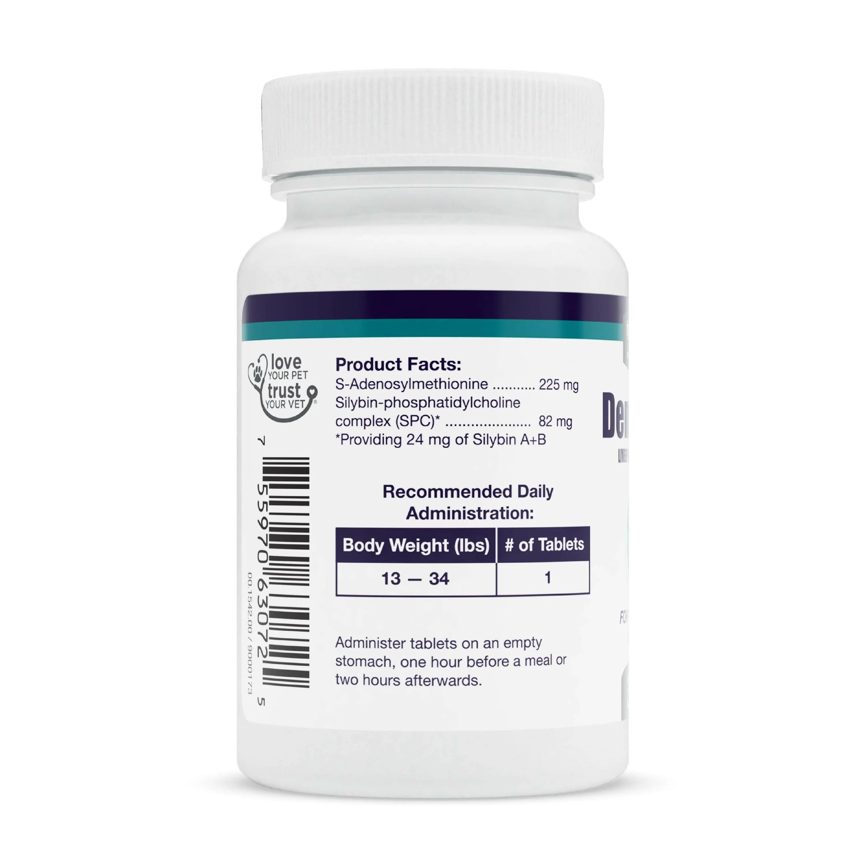 Nutramax Denamarin Liver Health Supplement for Medium Dogs - With S-Adenosylmethionine (SAMe) and Silybin