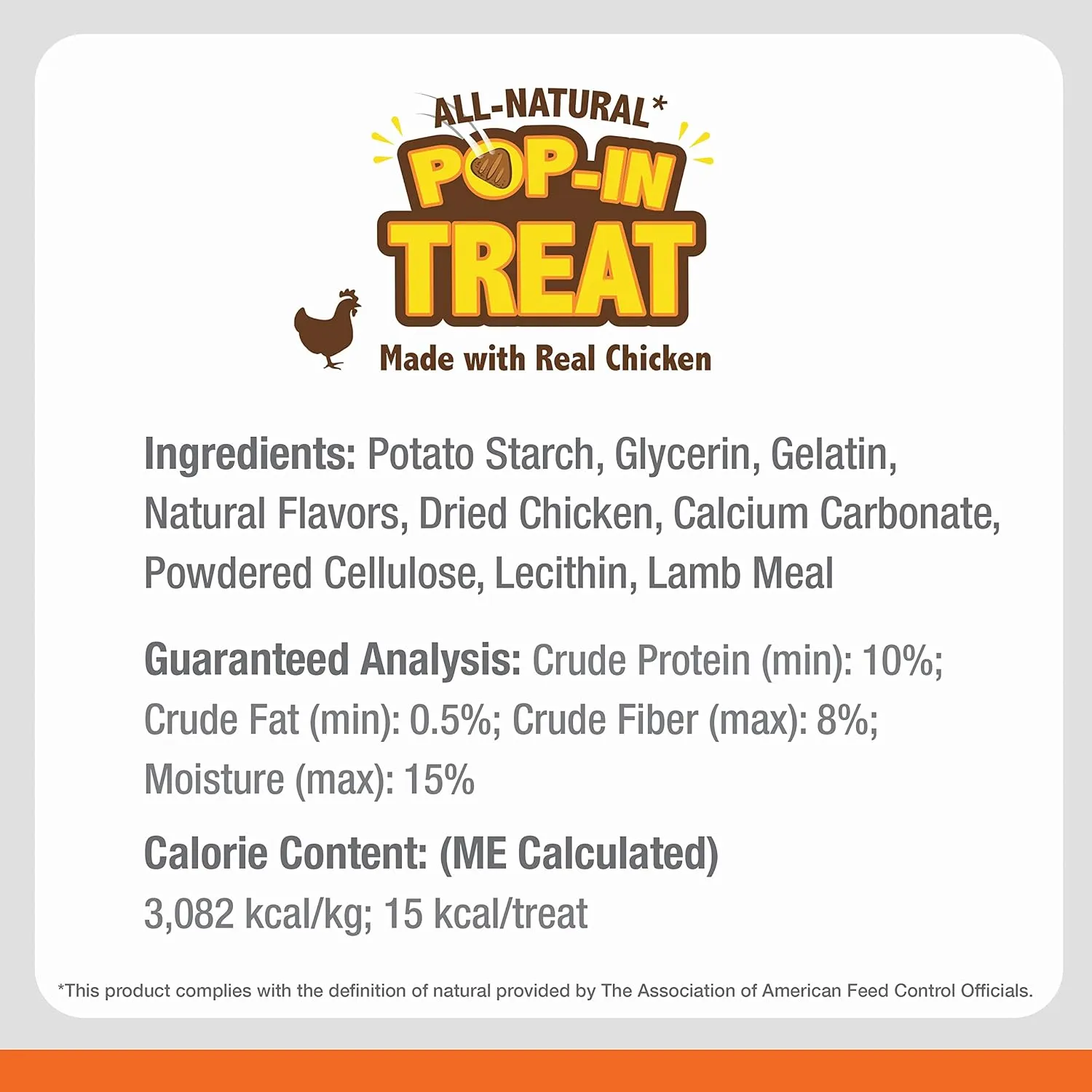 Nylabone Pop-In Treat-Toy Refill Chews, All-Natural Dog Treats for Treat Dispensing Toys, Chicken Flavor, 30 Count
