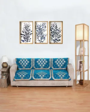 ONLY SOFA COVER | Damask Chenille Sofa Cover Set | 3 Seaters | 69 x 27 inches