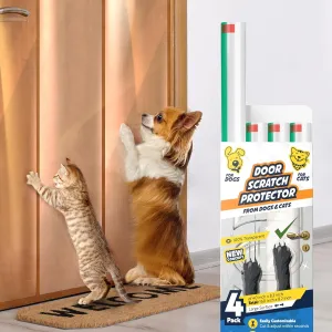 Panther Armor 4-Roll Door Protector from Dog & Cats Scratching - Anti Scratch Door Guards - Cat Scratch Door Frame Protector - Clear - 40" x 8.2"
