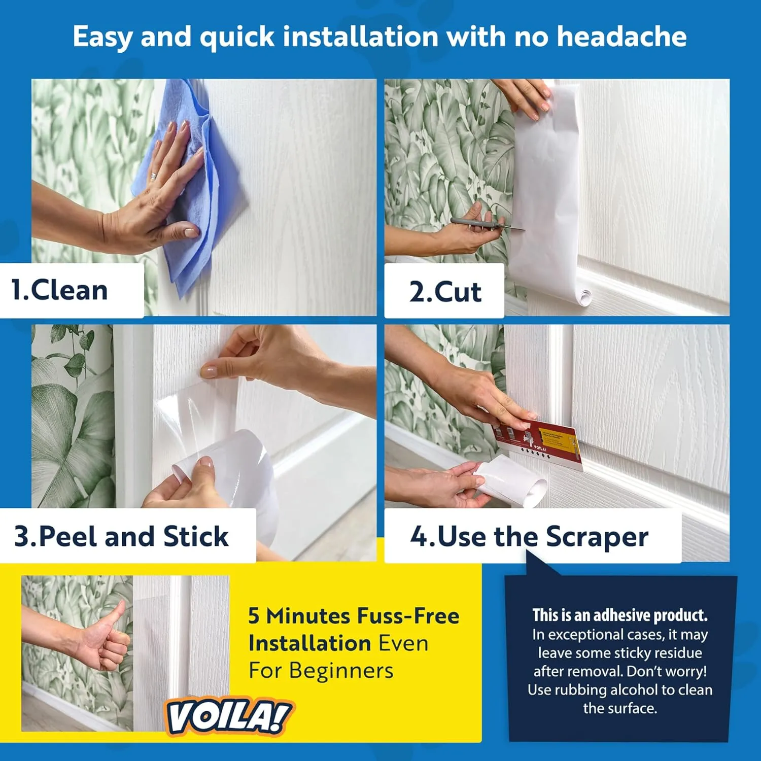 Panther Armor 4-Roll Door Protector from Dog & Cats Scratching - Anti Scratch Door Guards - Cat Scratch Door Frame Protector - Clear - 40" x 8.2"