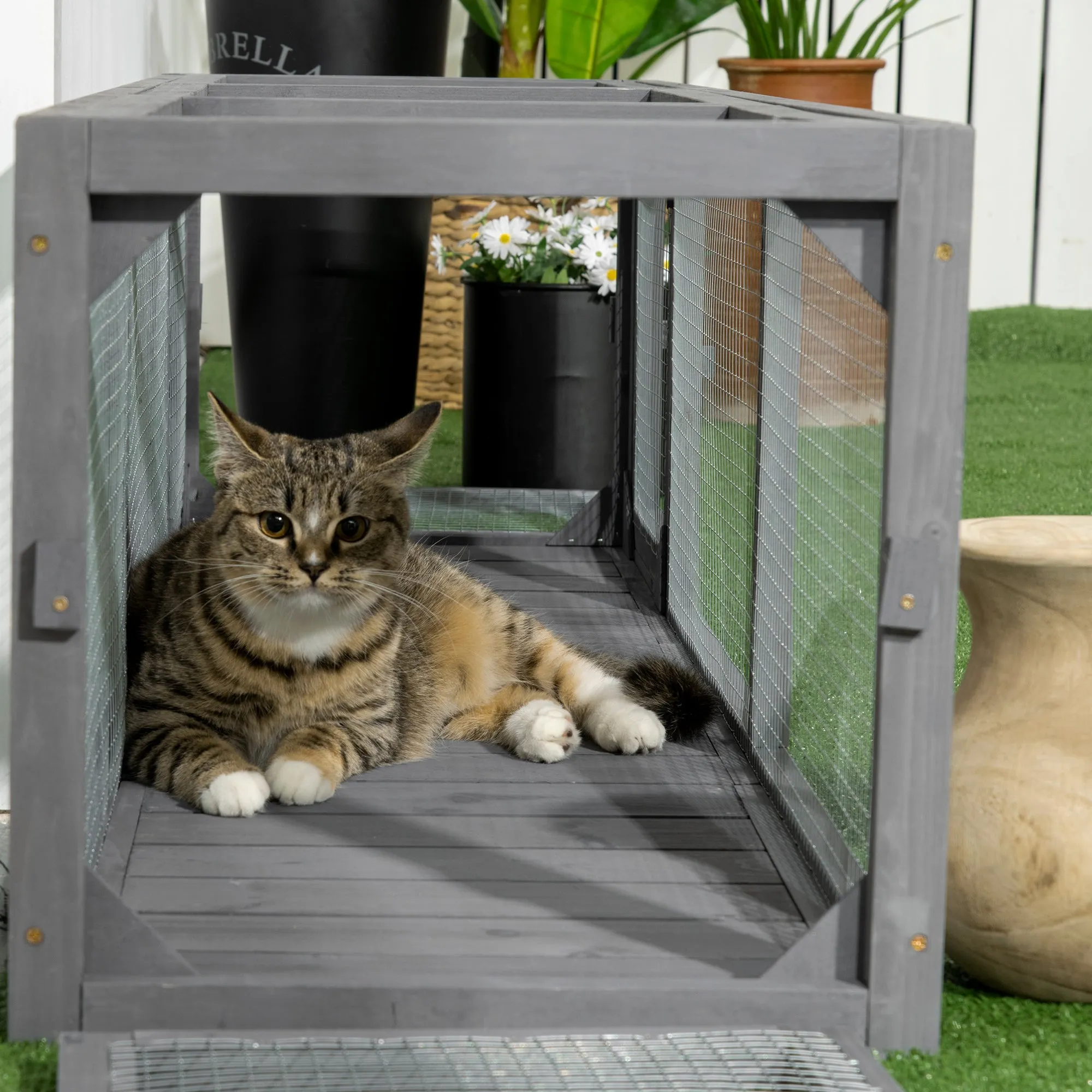 PawHut 150cm Large Cat Tunnel w/ Multiple Entrances