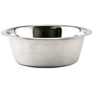 Pet Feeding Bowl, Stainless Steel, 64-oz.