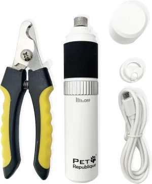 Pet Republique Dog Nail Grinder and Nail Clippers Series Size Option Dogs: Small, Medium, Large Dogs  Dog Claw Trimmer Kit (Clippers Grinder, Large)