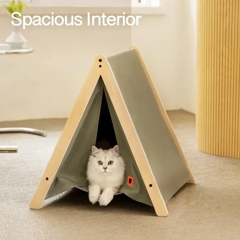 Pet Teepee Cat Sturdy Hammock Bed House Portable Folding Tent Easy Assemble Fit for Dog Puppy Cat Indoor Outdoor