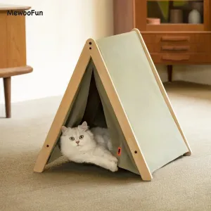 Pet Teepee Cat Sturdy Hammock Bed House Portable Folding Tent Easy Assemble Fit for Dog Puppy Cat Indoor Outdoor