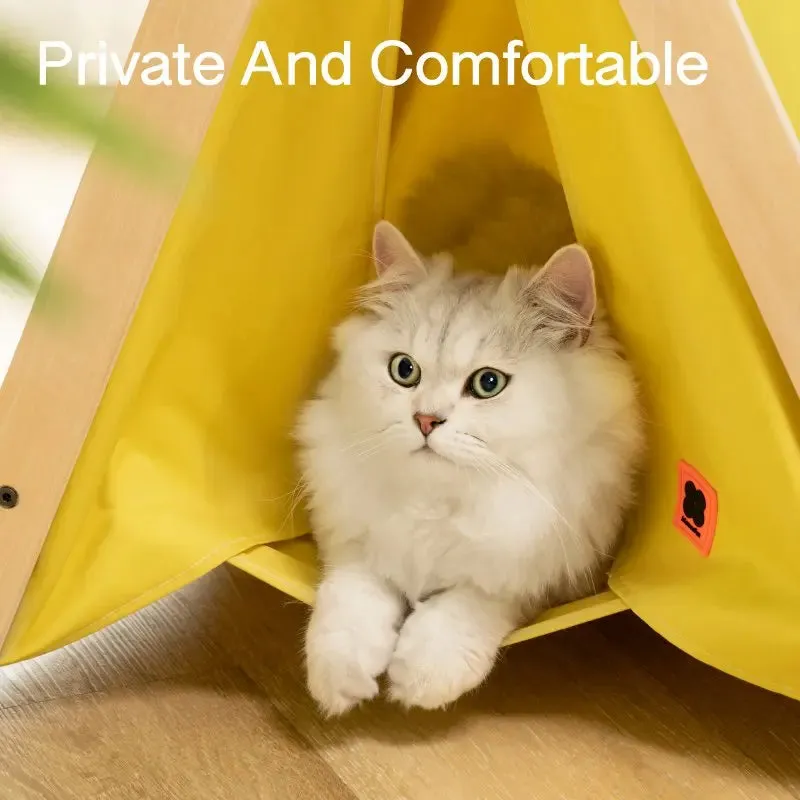 Pet Teepee Cat Sturdy Hammock Bed House Portable Folding Tent Easy Assemble Fit for Dog Puppy Cat Indoor Outdoor