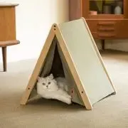 Pet Teepee Cat Sturdy Hammock Bed House Portable Folding Tent Easy Assemble Fit for Dog Puppy Cat Indoor Outdoor