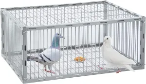 Pigeon Trap with Escape-Proof Design,Pigeon Cage with One-Way Entry,Ideal Pigeon Coop,Chicken and Bird Trap Cage,Portable & Easy Assembly,Unharmful Made of High-Strength Iron with Anti-Rust Paint