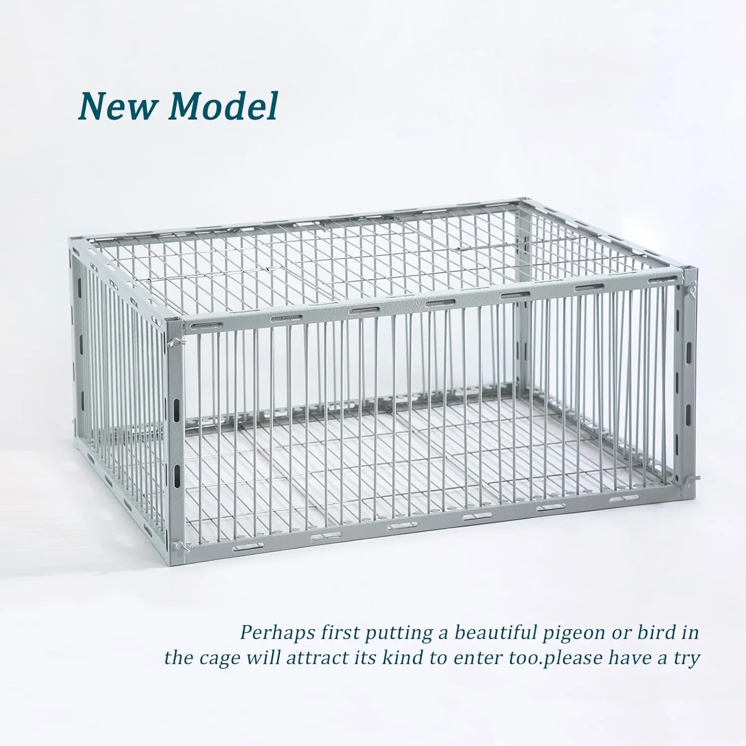 Pigeon Trap with Escape-Proof Design,Pigeon Cage with One-Way Entry,Ideal Pigeon Coop,Chicken and Bird Trap Cage,Portable & Easy Assembly,Unharmful Made of High-Strength Iron with Anti-Rust Paint
