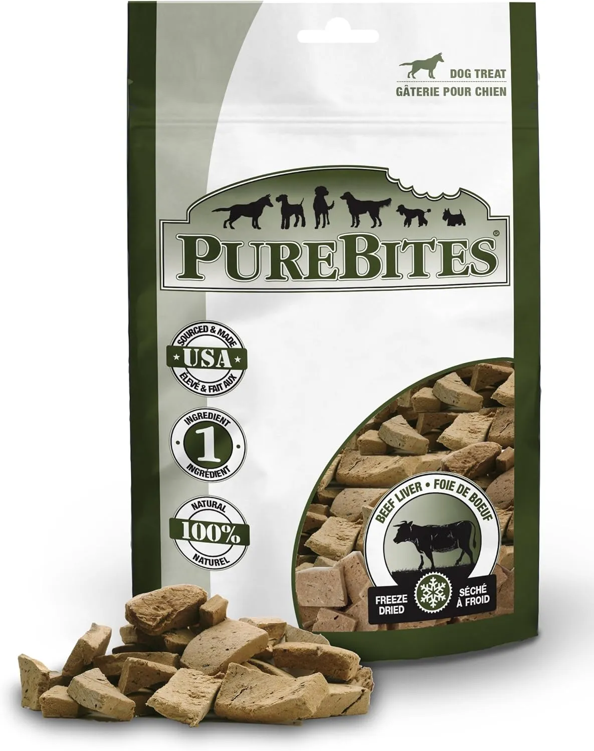 PureBites Beef Liver for Dogs, 8.8oz / 250g - Value Size