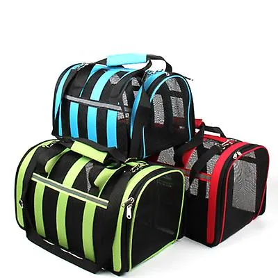 S 36*24*23cm rose red Portable pet outdoor mesh breathable backpack AZ15213