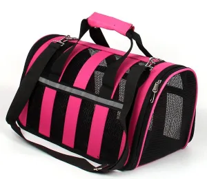 S 36*24*23cm rose red Portable pet outdoor mesh breathable backpack AZ15213