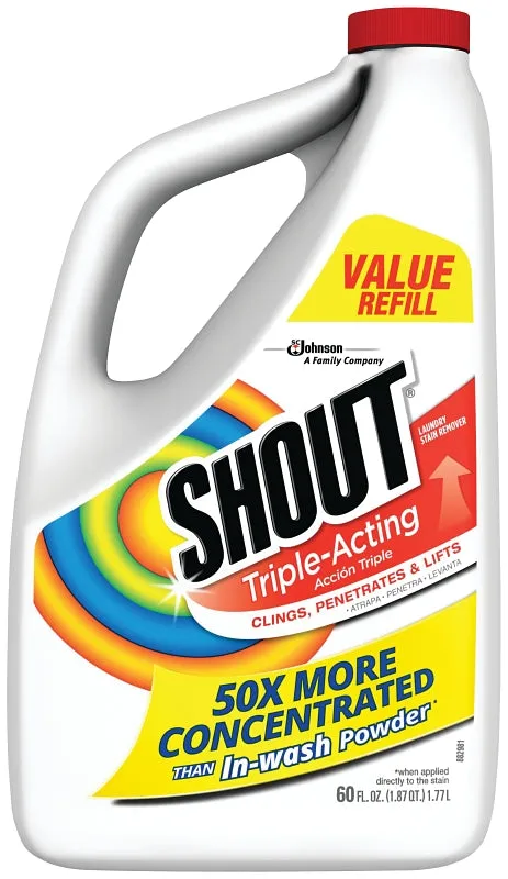 Shout 02274 Stain Remover, 60 oz, Bottle :EA: QUANTITY: 1