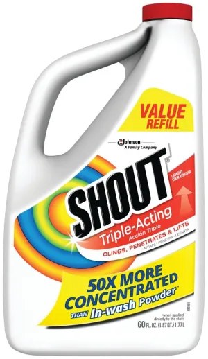 Shout 02274 Stain Remover, 60 oz, Bottle :EA: QUANTITY: 1