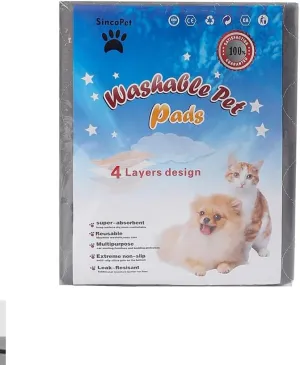 SincoPet Washable Pee Pads for Dogs   Free Puppy Grooming Gloves/Quilted, Fast Absorbing Machine Washable Dog Whelping Pad/Waterproof Puppy Training Pad/Housebreaking Absorption Pads