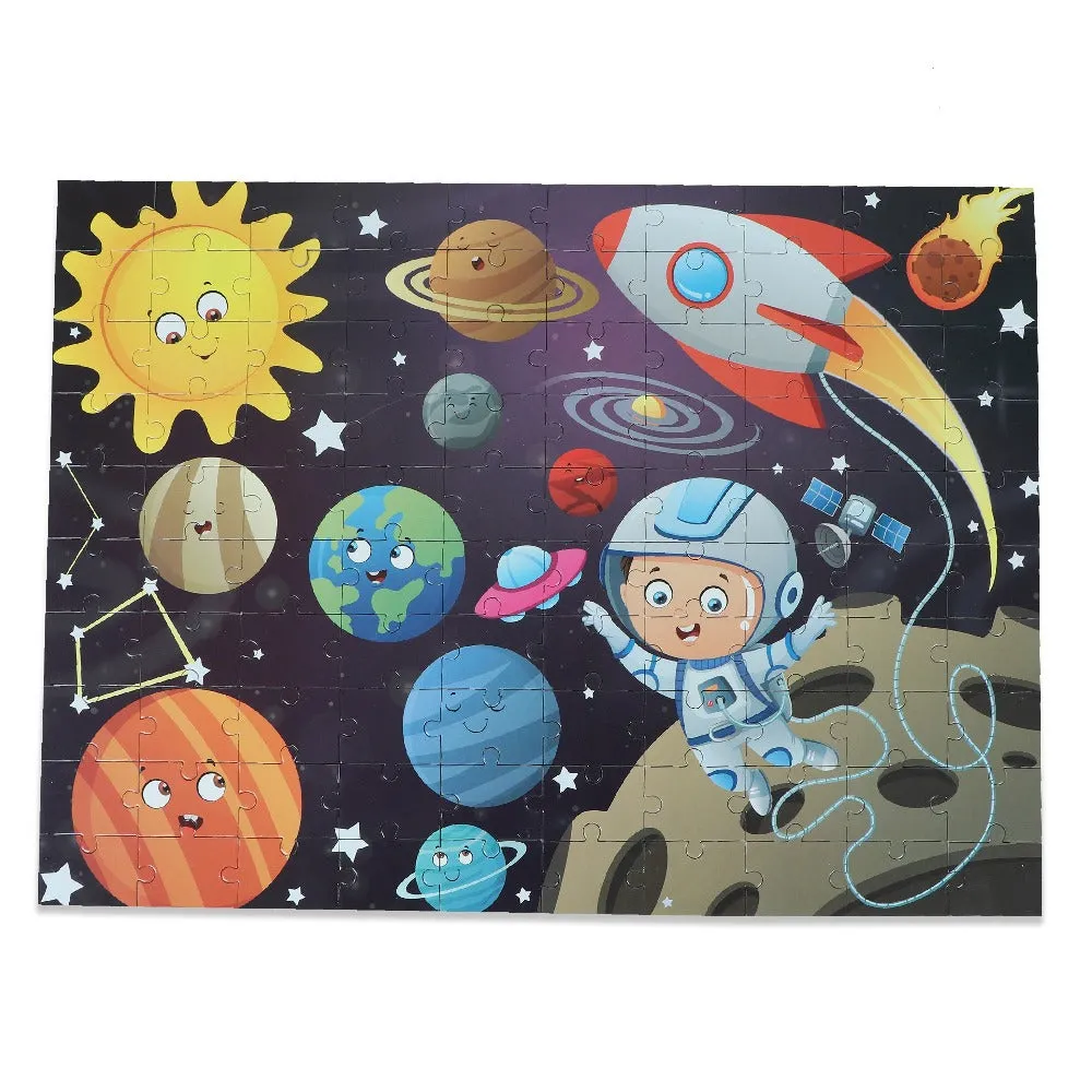 Space - Jigsaw puzzle (100 Piece   Educational Fun Fact Book Inside)