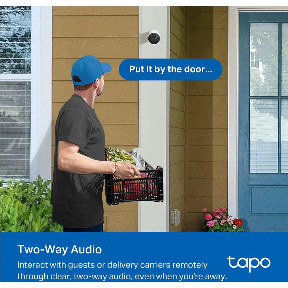 TP-Link Tapo 2K 3MP Smart Wire-Free Security System (2-pack)