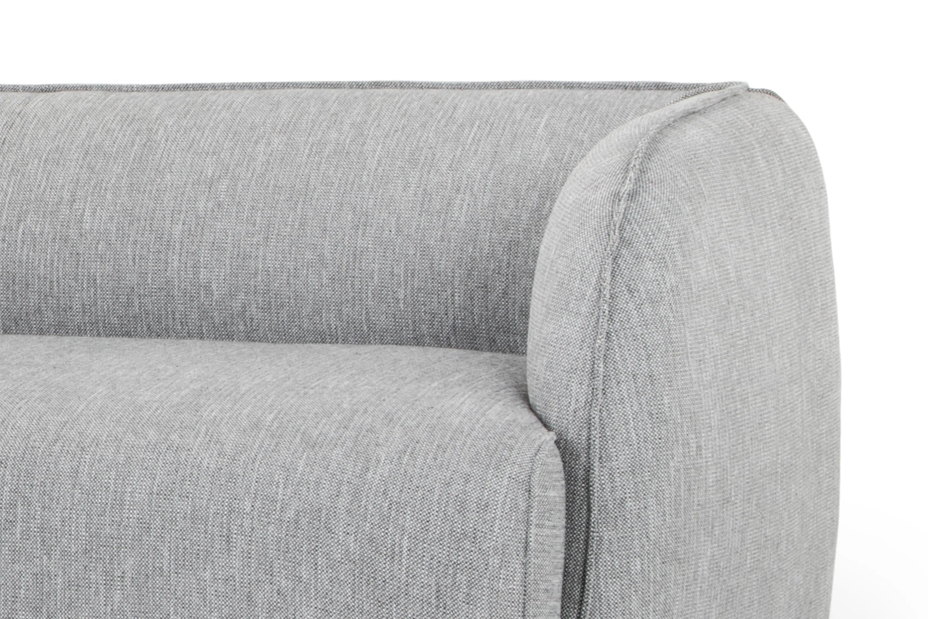 Troy 3 Seater Left Chaise Sofa - Graphite Grey
