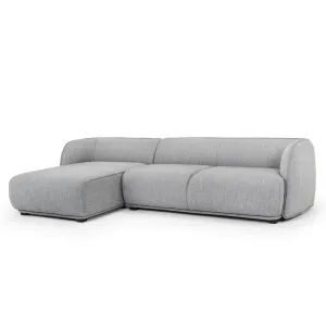 Troy 3 Seater Left Chaise Sofa - Graphite Grey